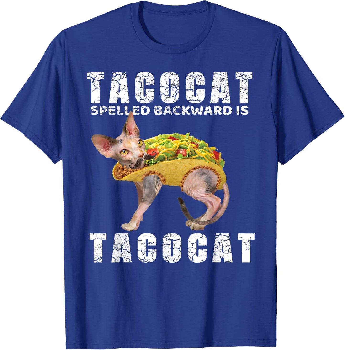 Mexican Food Shirt Tacocat Spelled Backward Is Tacocat Men Women Kids T-Shirt - T-Shirt | Royal