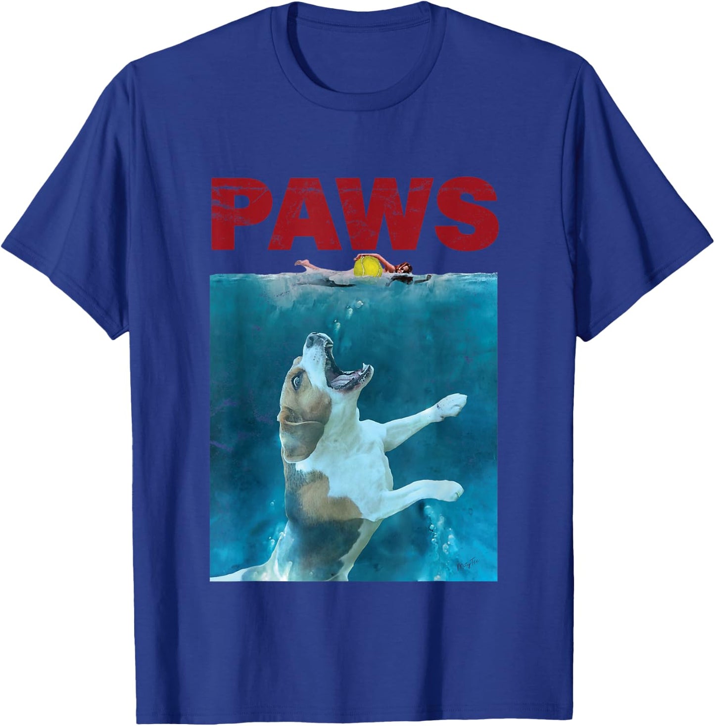 Funny Beagle | Underwater Dogs T-Shirt - T-Shirt | Royal