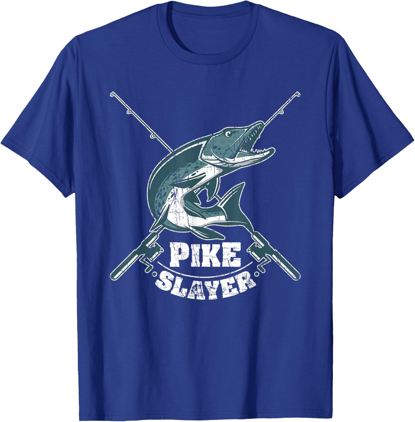 Pike Slayer Fishing Fisherman Northern Pike T-Shirt - T-Shirt | Royal