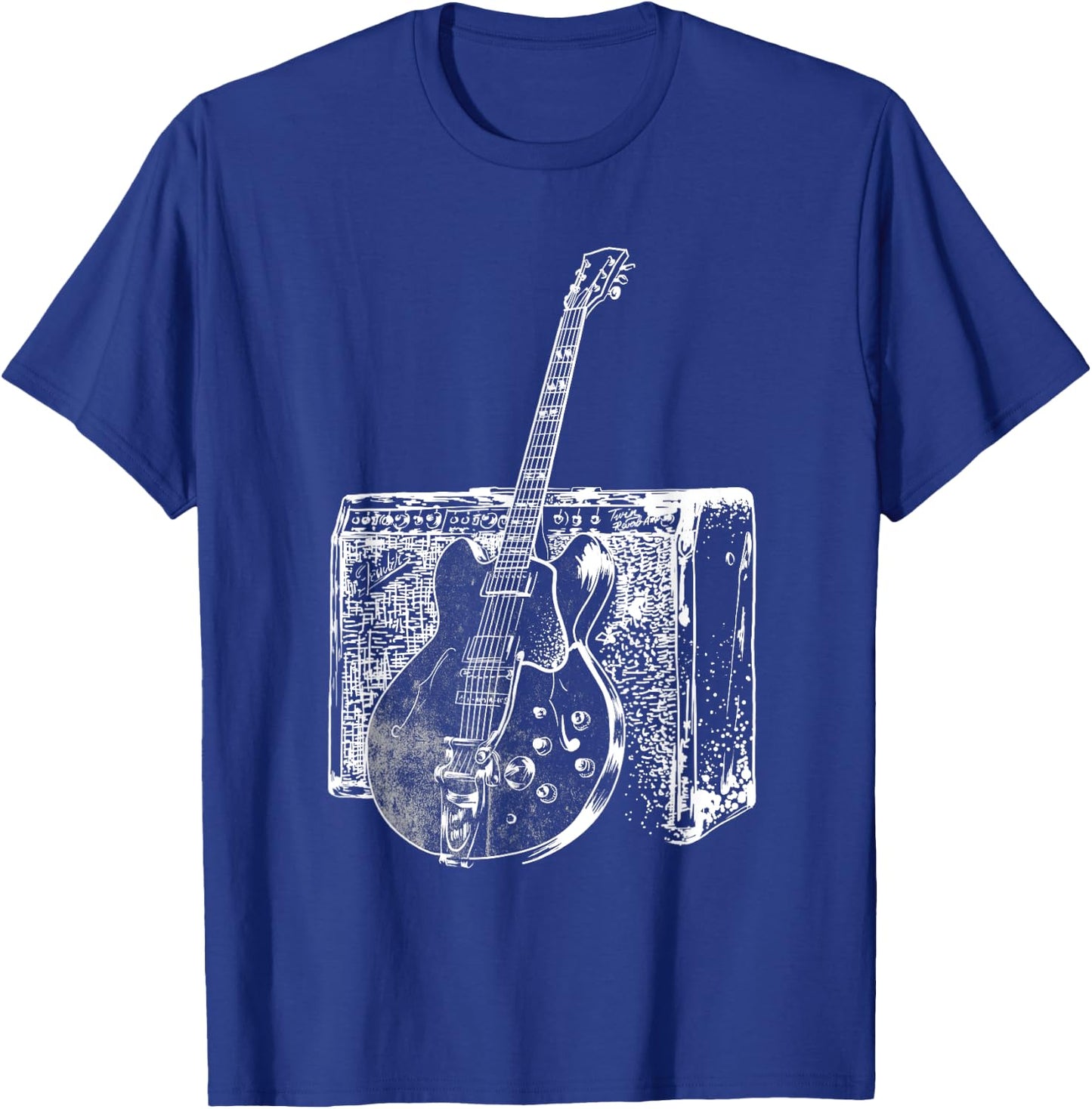 Legendary Electric Blues Guitar And Amp Musician T-Shirt - T-Shirt | Royal
