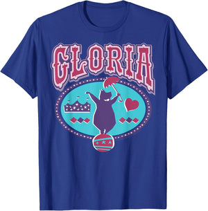 Madagascar Gloria Circus Hippo Silhouette Poster T-Shirt - T-Shirt | Royal