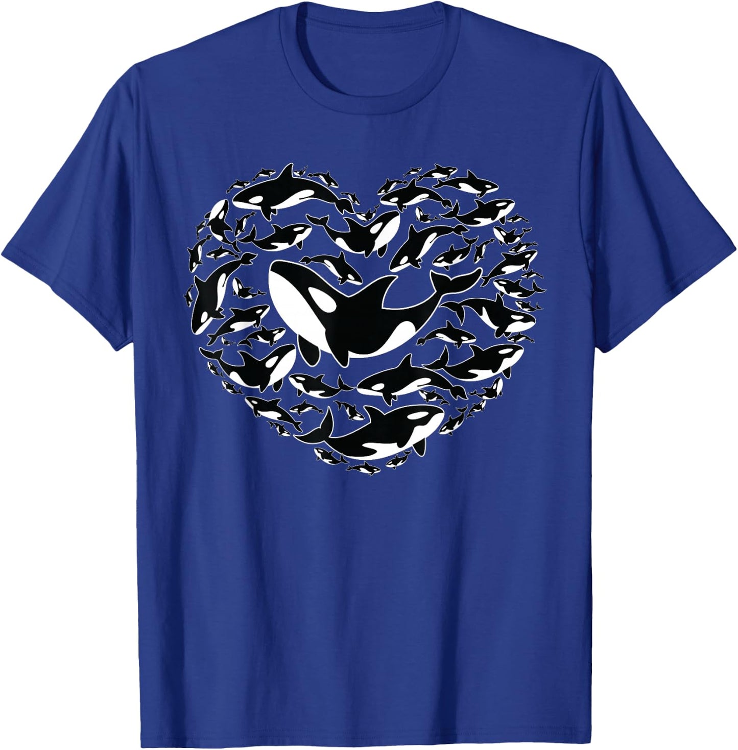 Valentine's Day Orca Whale Sea Panda as Men Women Kids T-Shirt - T-Shirt | Royal