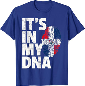 IT'S IN MY DNA Dominican Republic Flag Official Pride Gift T-Shirt - T-Shirt | Royal