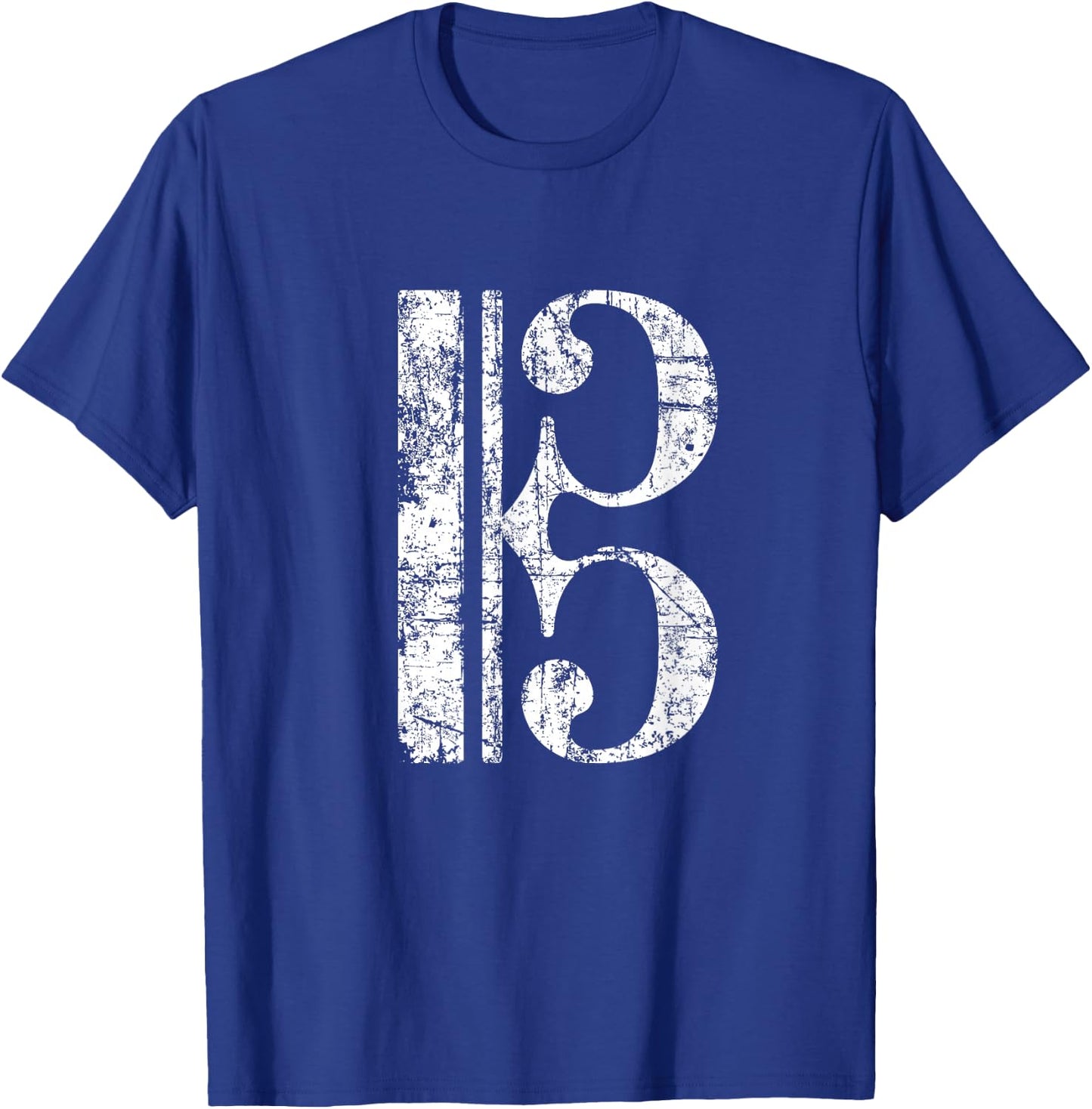C-Clef (Vintage White) Viola Violist T-Shirt - T-Shirt | Royal