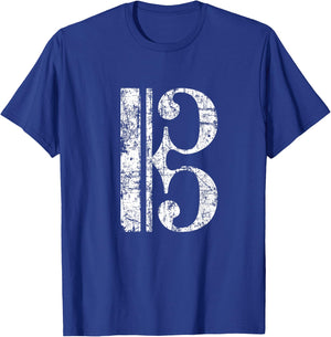 C-Clef (Vintage White) Viola Violist T-Shirt - T-Shirt | Royal