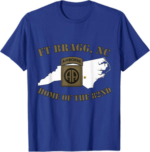 Fort Bragg Military Base-Army Post-Fayetteville, NC design T-Shirt - T-Shirt | Royal
