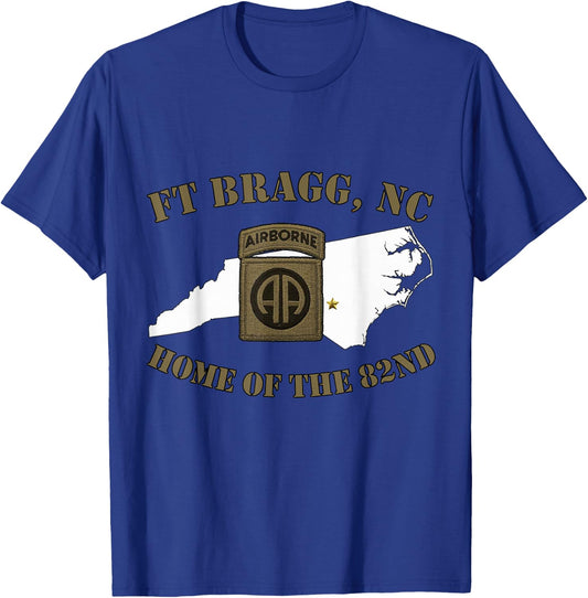 Fort Bragg Military Base-Army Post-Fayetteville, NC design T-Shirt - T-Shirt | Royal