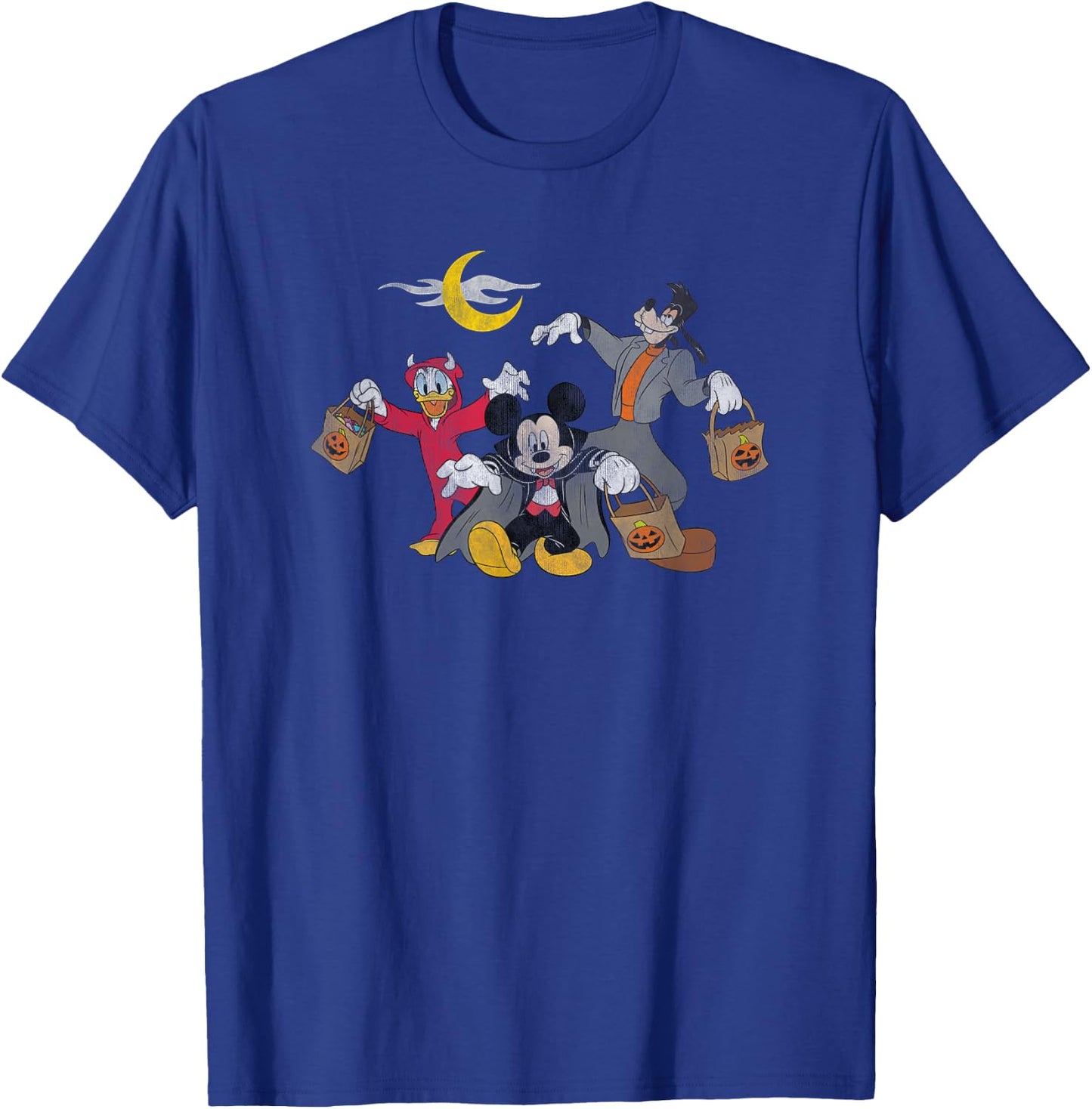 Disney - Mickey Goofy Donald Halloween Squad T-Shirt - T-Shirt | Royal