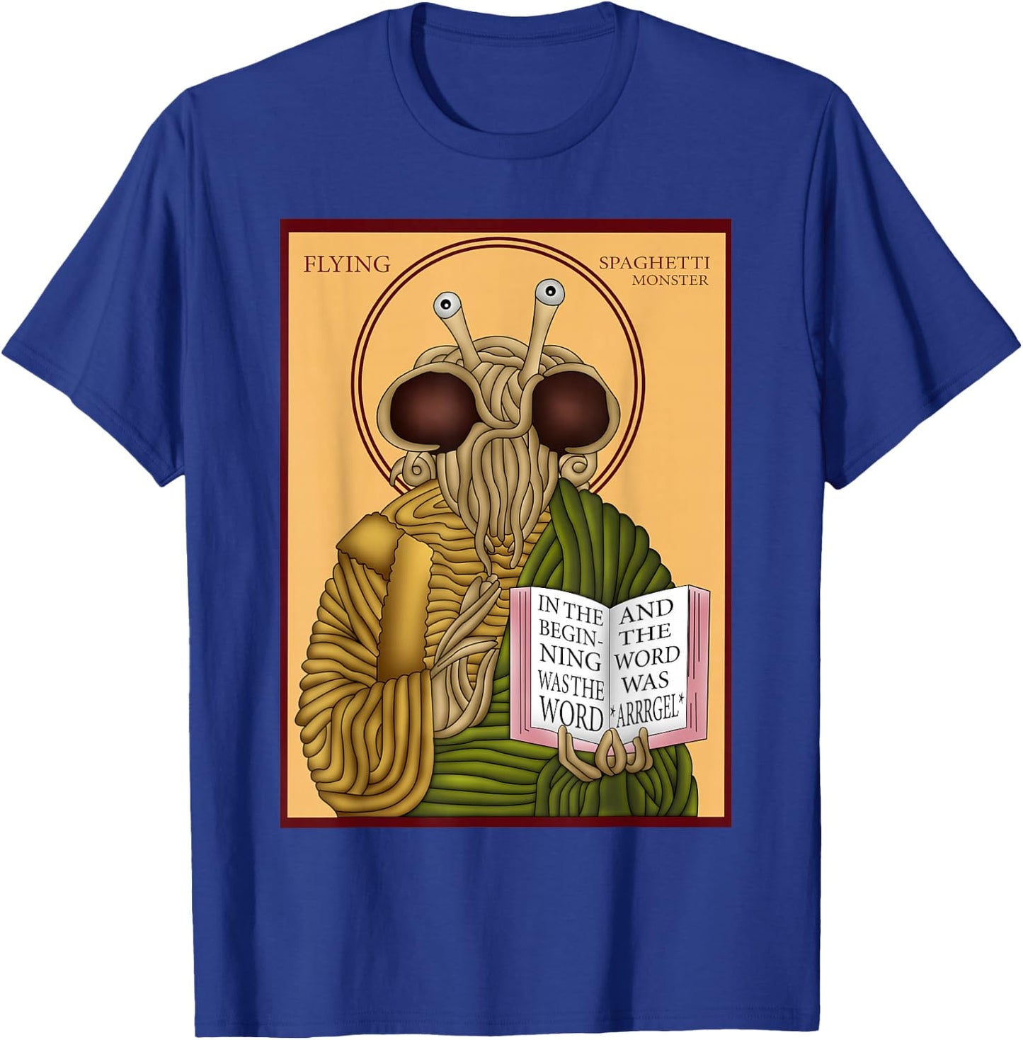 Flying Spaghetti Monster Tea | FSM, Pastafarian T-Shirt - T-Shirt | Royal