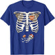 Pregnancy Skeleton Rib Funny Football Bump Gift T-Shirt - T-Shirt | Royal
