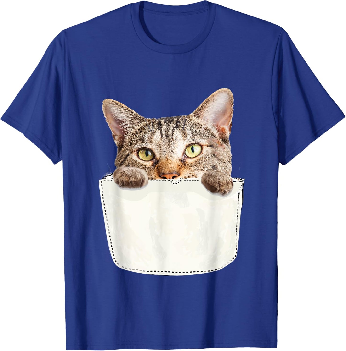 Kangaroo Pocket Cat Baby Kitten In Pouch Shirt Men Women Girls Kids T-Shirt - T-Shirt | Royal