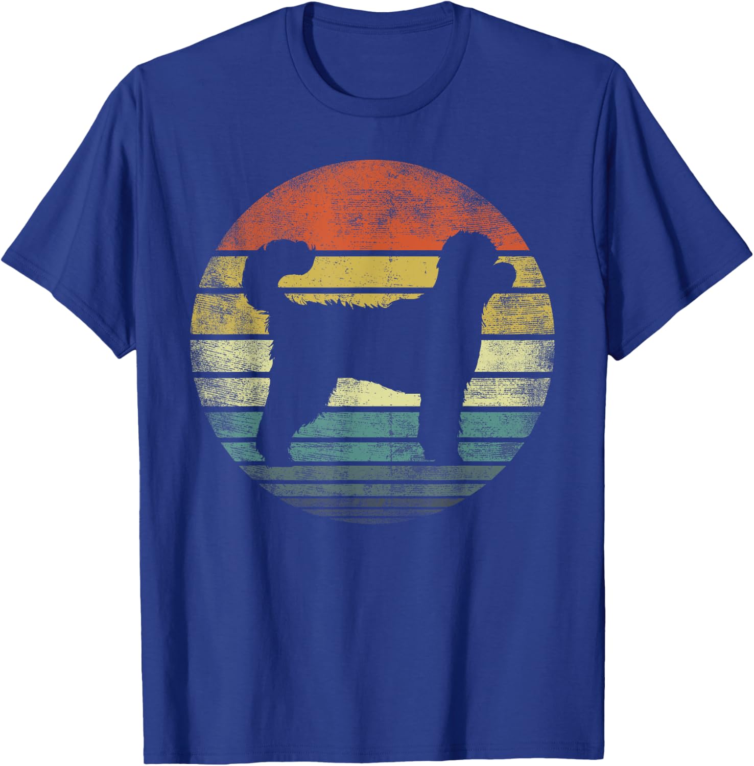 Goldendoodle Lover Owner Gifts Retro Sunset Dog Silhouette Women Kids T-Shirt - T-Shirt | Royal