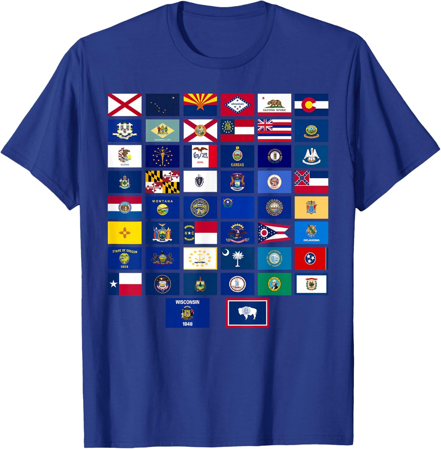 Flags of the US states T-Shirt - T-Shirt | Royal