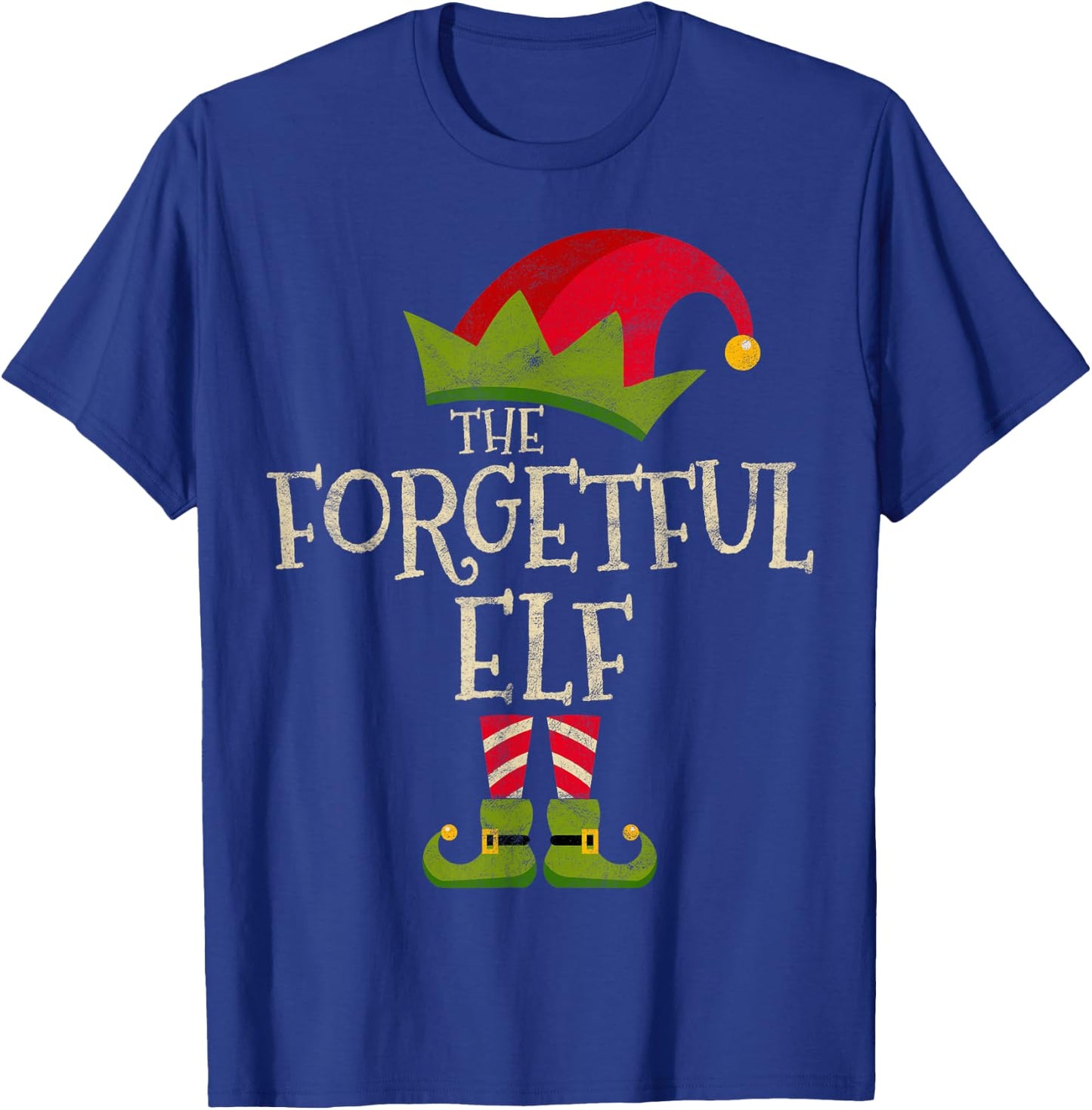 Easy The Forgetful Elf Costume Family Group Gift Christmas T-Shirt - T-Shirt | Royal