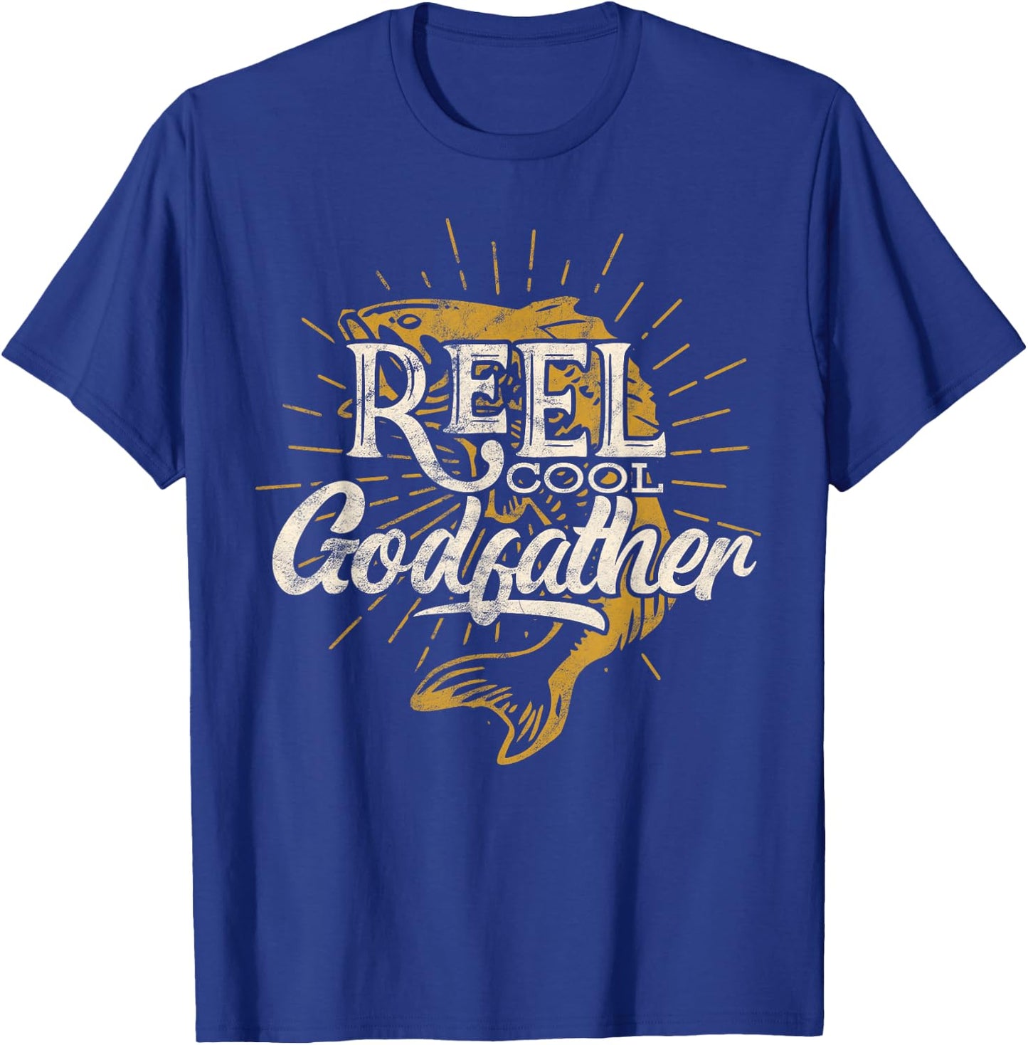 Reel Cool Godfather Fishing Graphic Saying Fish Lover Fun T-Shirt - T-Shirt | Royal