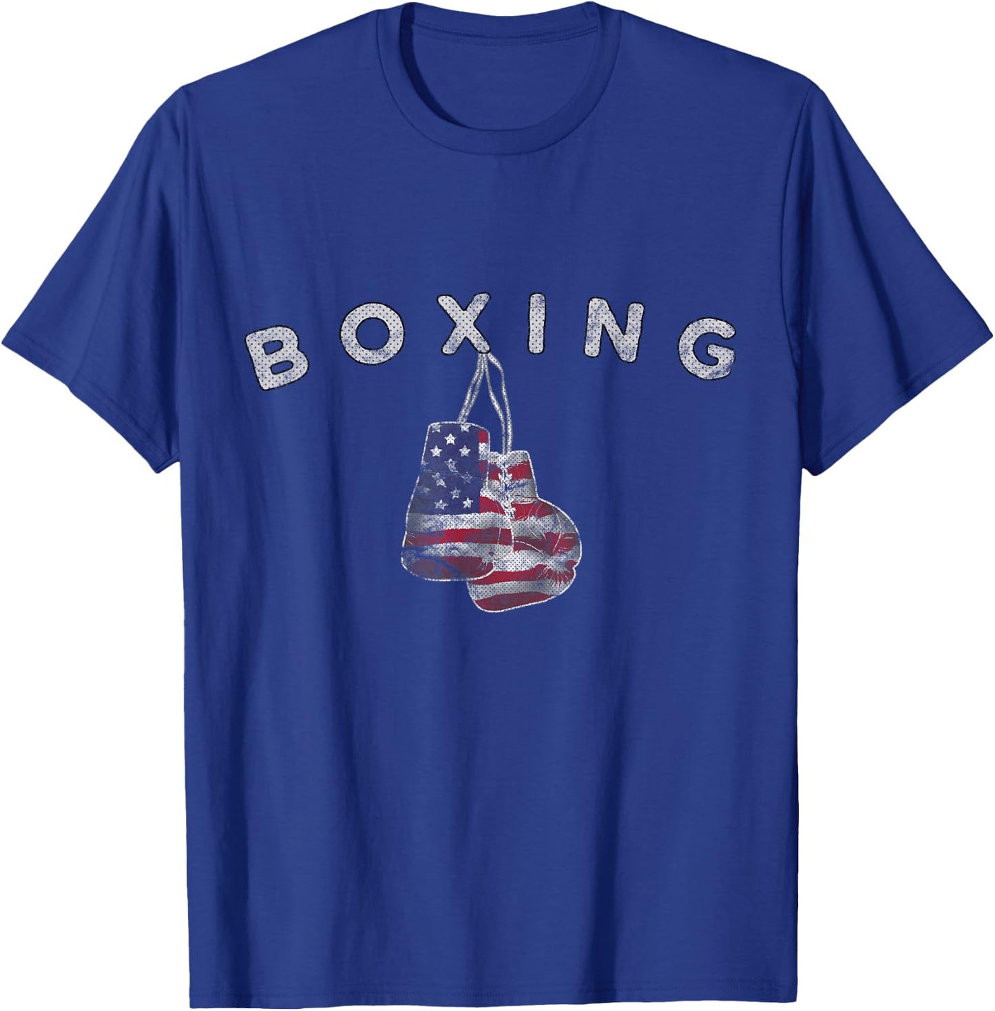 Vintage US Flag Boxing Gloves for July 4th T-Shirt - T-Shirt | Royal