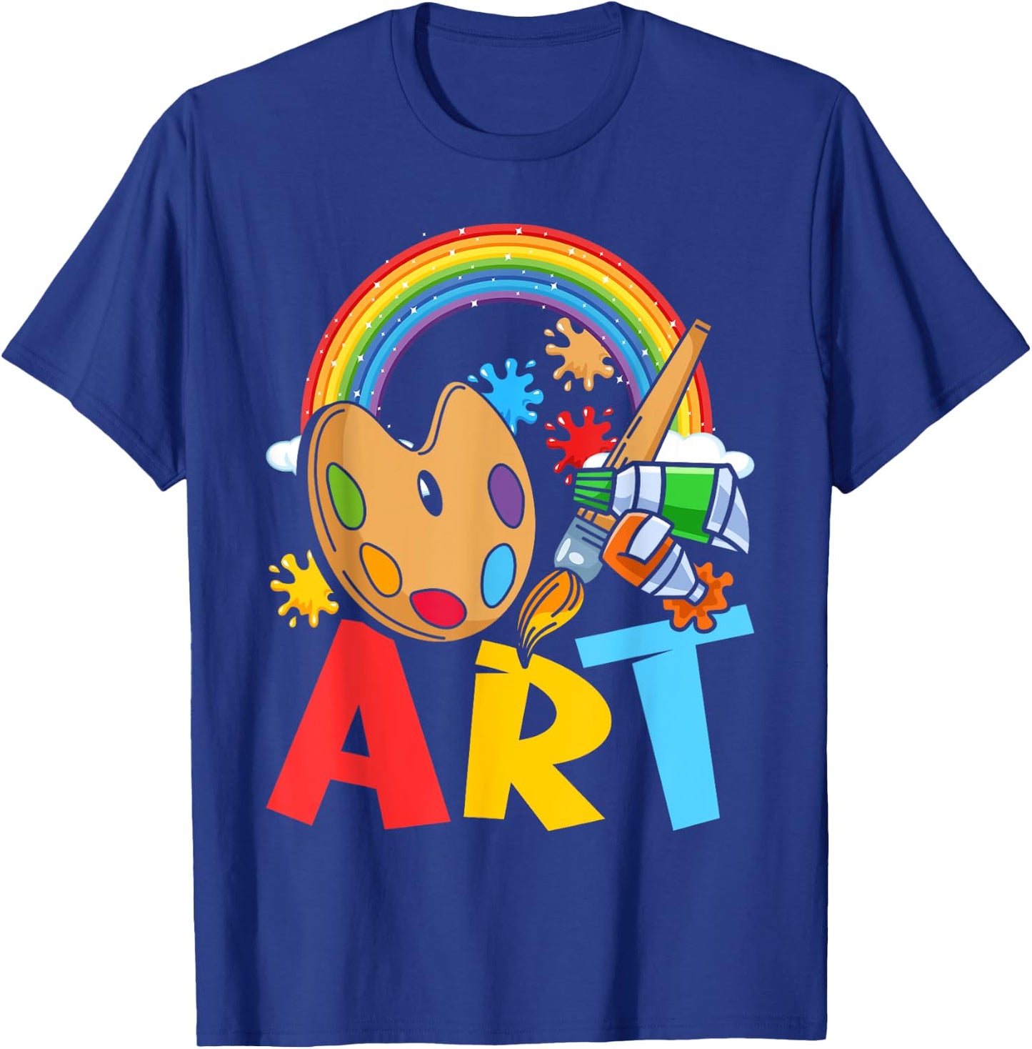 I Love Art Artist Painter Colorful Painting Kids Girls T-Shirt - T-Shirt | Royal