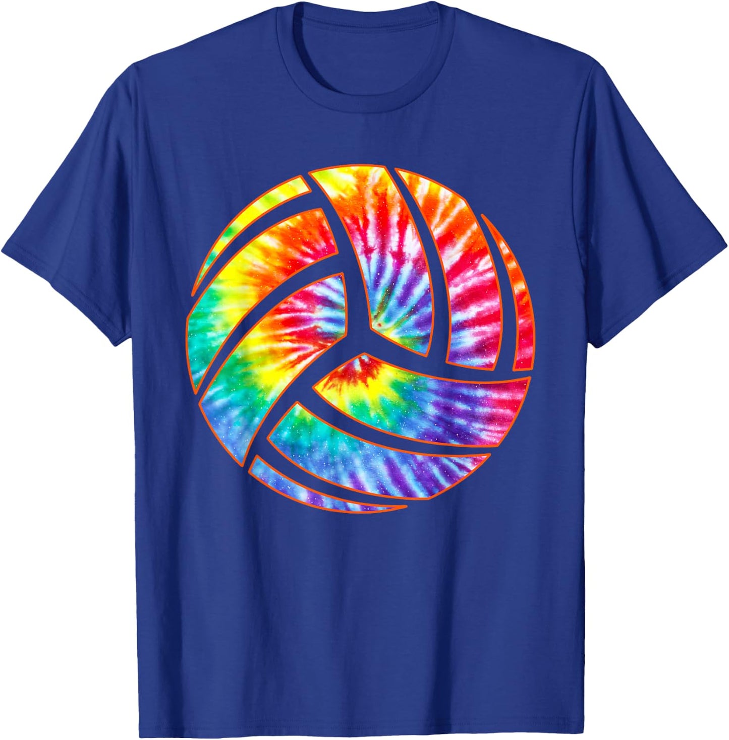 Tie Dye Colorful Volleyball Lover Player Tie Dye Volleyball T-Shirt - T-Shirt | Royal