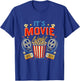 Family It Movie Night For Movie Lover Popcorn Cinema T-Shirt - T-Shirt | Royal