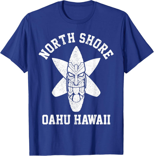 Oahu Hawaii North Shore Surf Beach Surfing Surfer Gift T-Shirt - T-Shirt | Royal