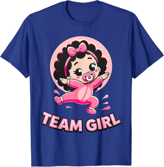 Team Girl Baby Gender Reveal Party Kid T-Shirt - T-Shirt | Royal