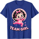 Team Girl Baby Gender Reveal Party Kid T-Shirt - T-Shirt | Royal