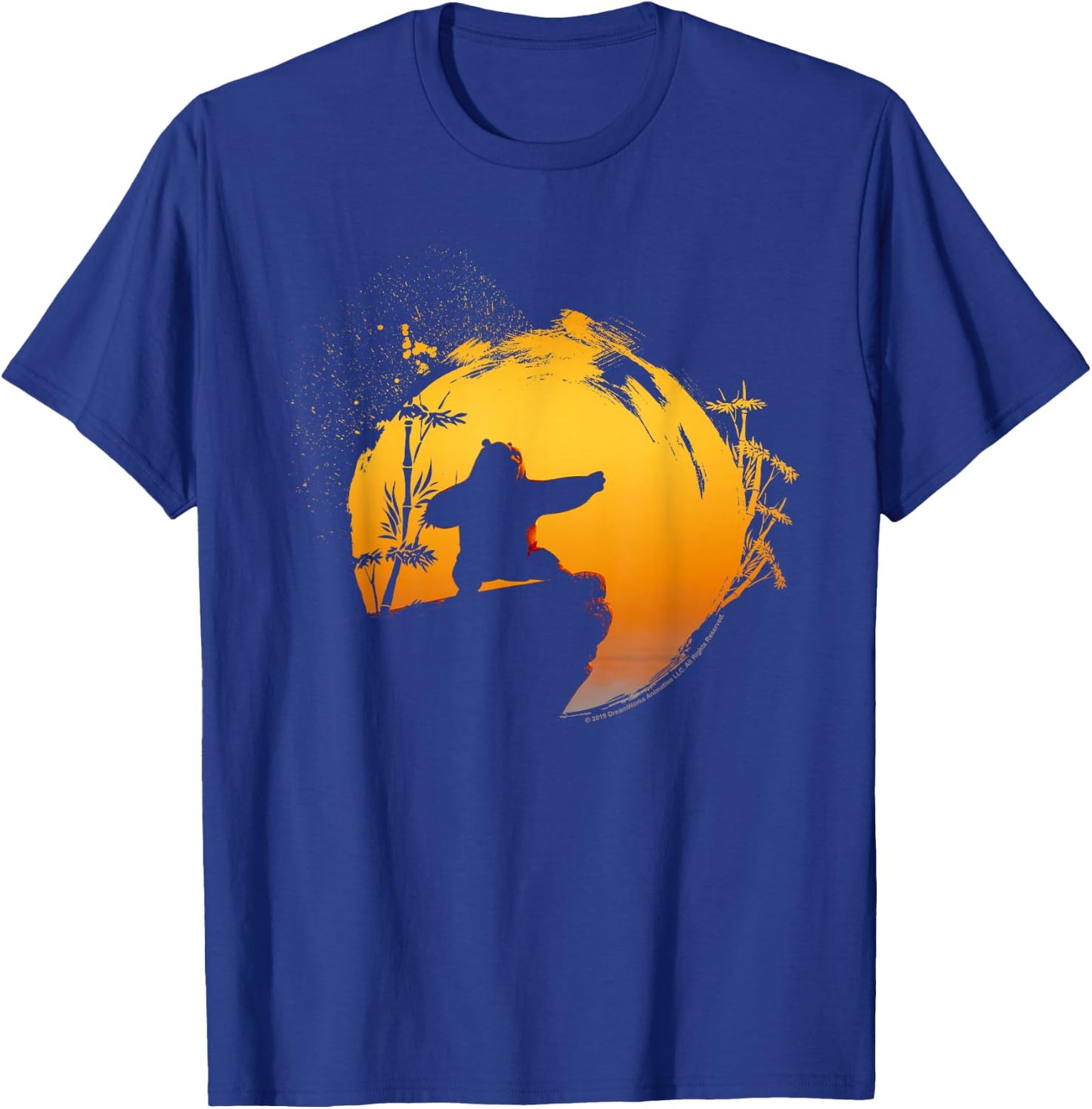 Kung Fu Panda Po Tai Chi Sunset Silhouette T-Shirt - T-Shirt | Royal