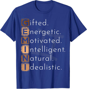 Gemini Zodiac Sign Women Kids Gemini Birthday Funny T-Shirt - T-Shirt | Royal