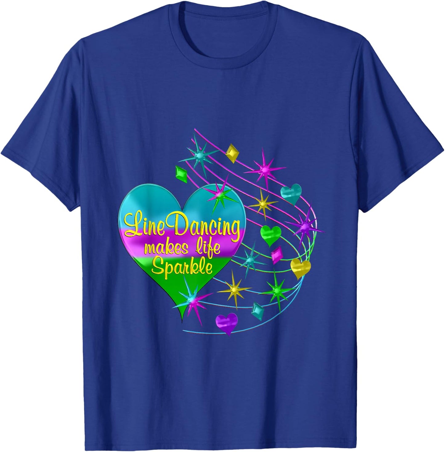Line Dancing Makes Life Sparkle T-Shirt - T-Shirt | Royal
