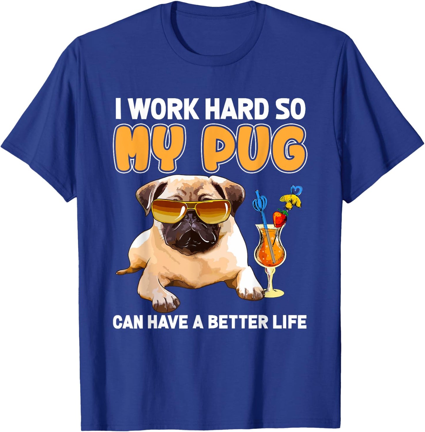 Funny Pug Designs Pug Lover Gifts Shirt , -Adults and Kids, Black, Small, Short Sleeve T-Shirt - T-Shirt | Royal
