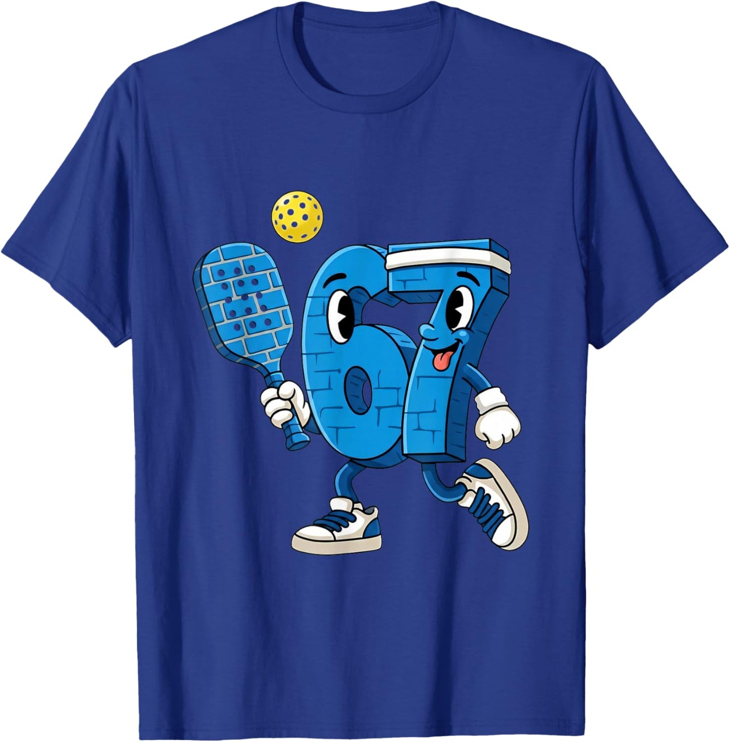 Pickleball 67 Six Seven Gift Funny Player Lovers T-Shirt - T-Shirt | Royal