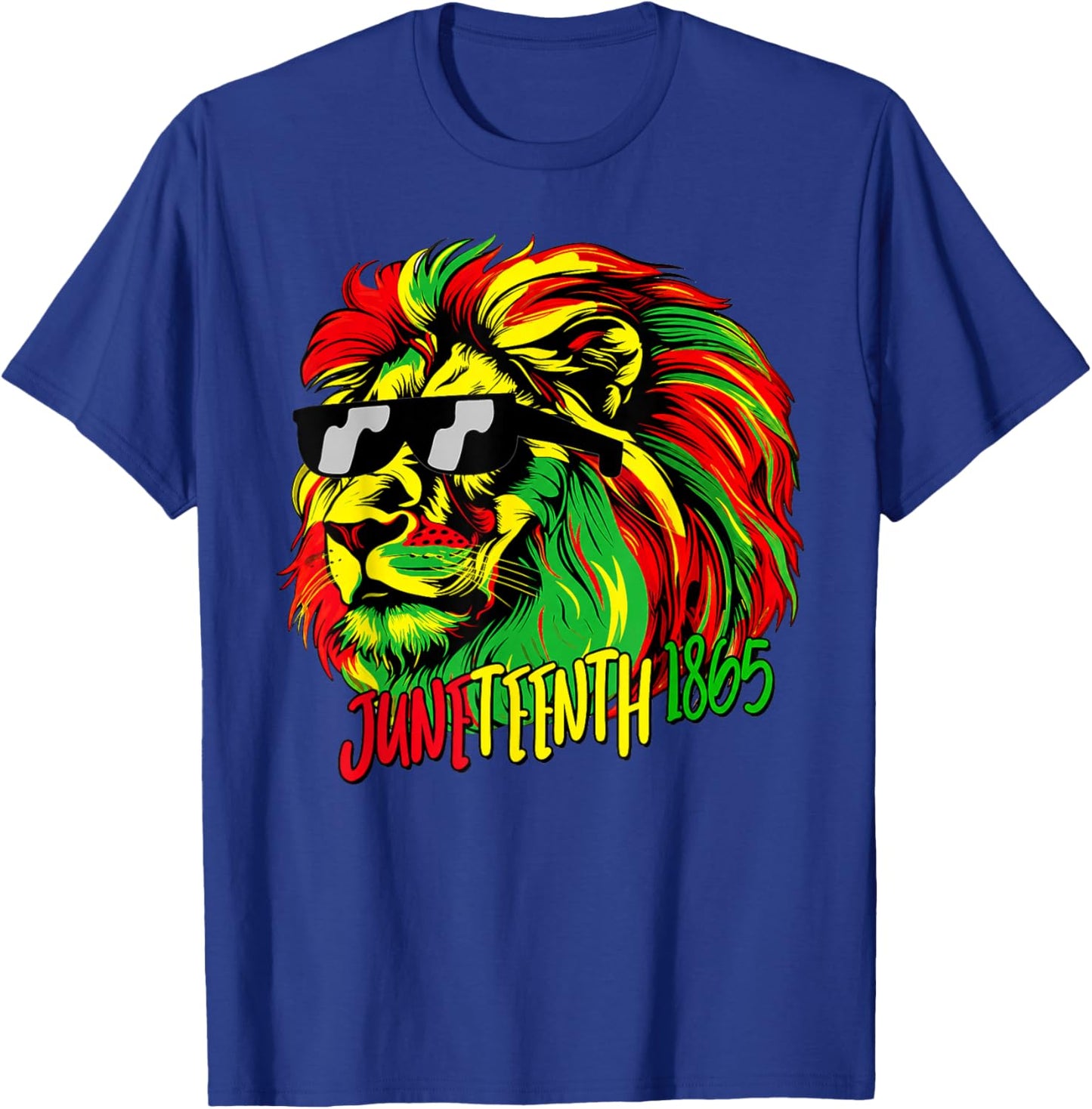 Juneteenth Lion Black African June 19th 1865 Men Women Kids T-Shirt - T-Shirt | Royal