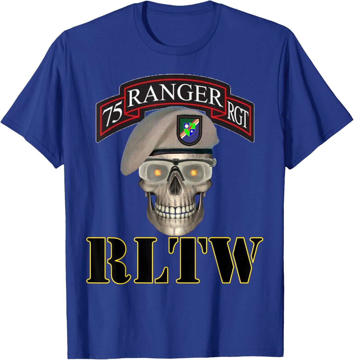 75th Rangers - Army Vets of Ft Benning Ranger Units T-Shirt - T-Shirt | Royal