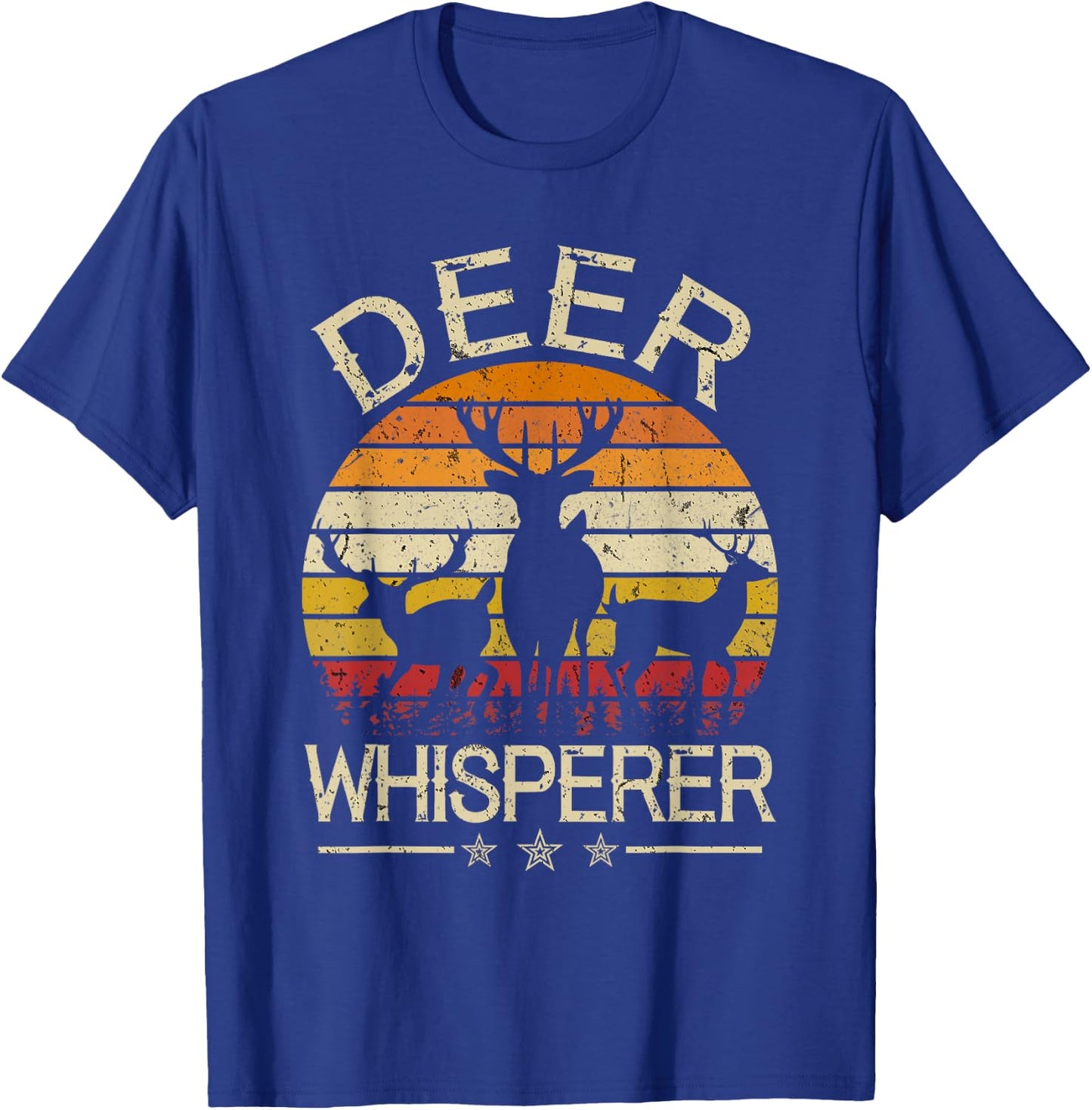 Retro "Deer Whisperer" Hunting | Deer Hunters Gift T-Shirt - T-Shirt | Royal