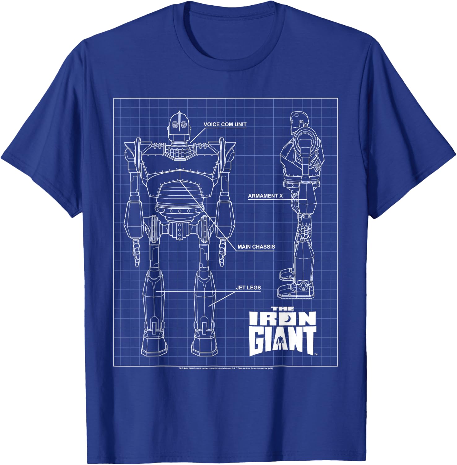 Iron Giant Schematic T Shirt T-Shirt - T-Shirt | Royal