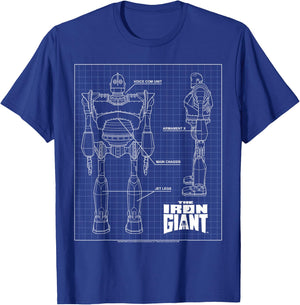 Iron Giant Schematic T Shirt T-Shirt - T-Shirt | Royal