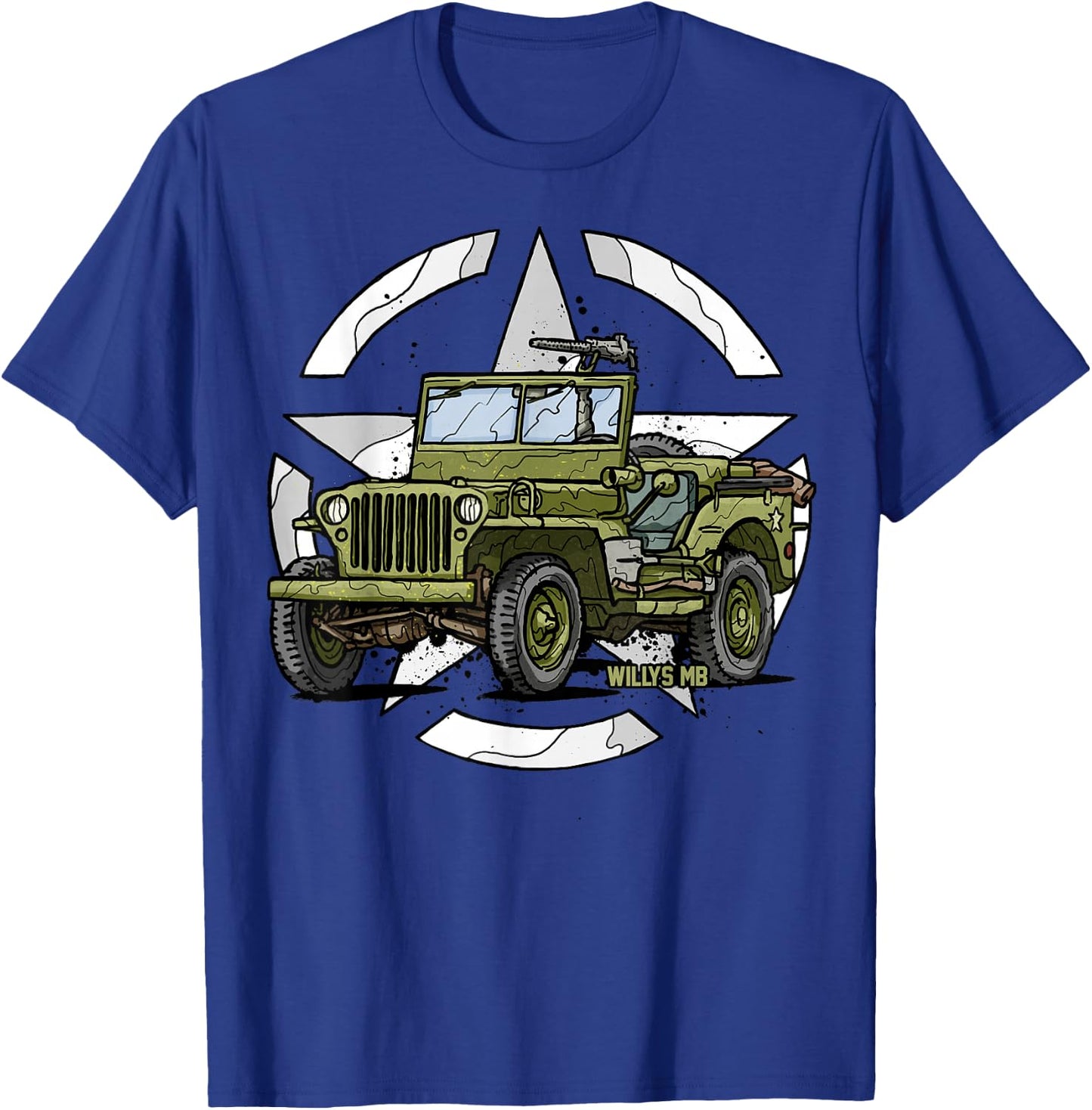 History 4x4 Army 2 World War U.S Army T-Shirt - T-Shirt | Royal
