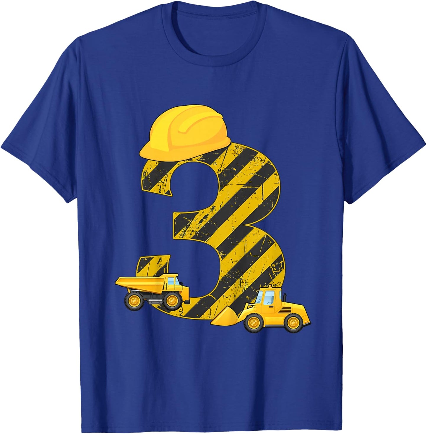 3rd Birthday Digger I 3 Years Builder Excavator Gift T-Shirt - T-Shirt | Royal