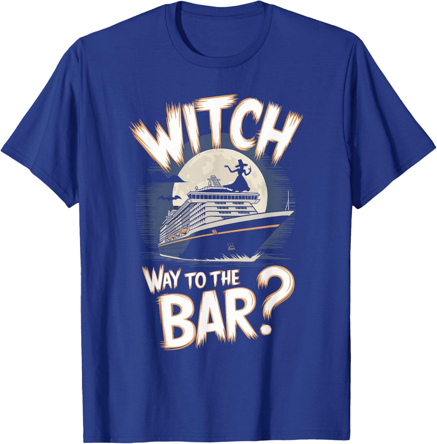 Witch Way to the Bar Funny Halloween Cruise T-Shirt - T-Shirt | Royal