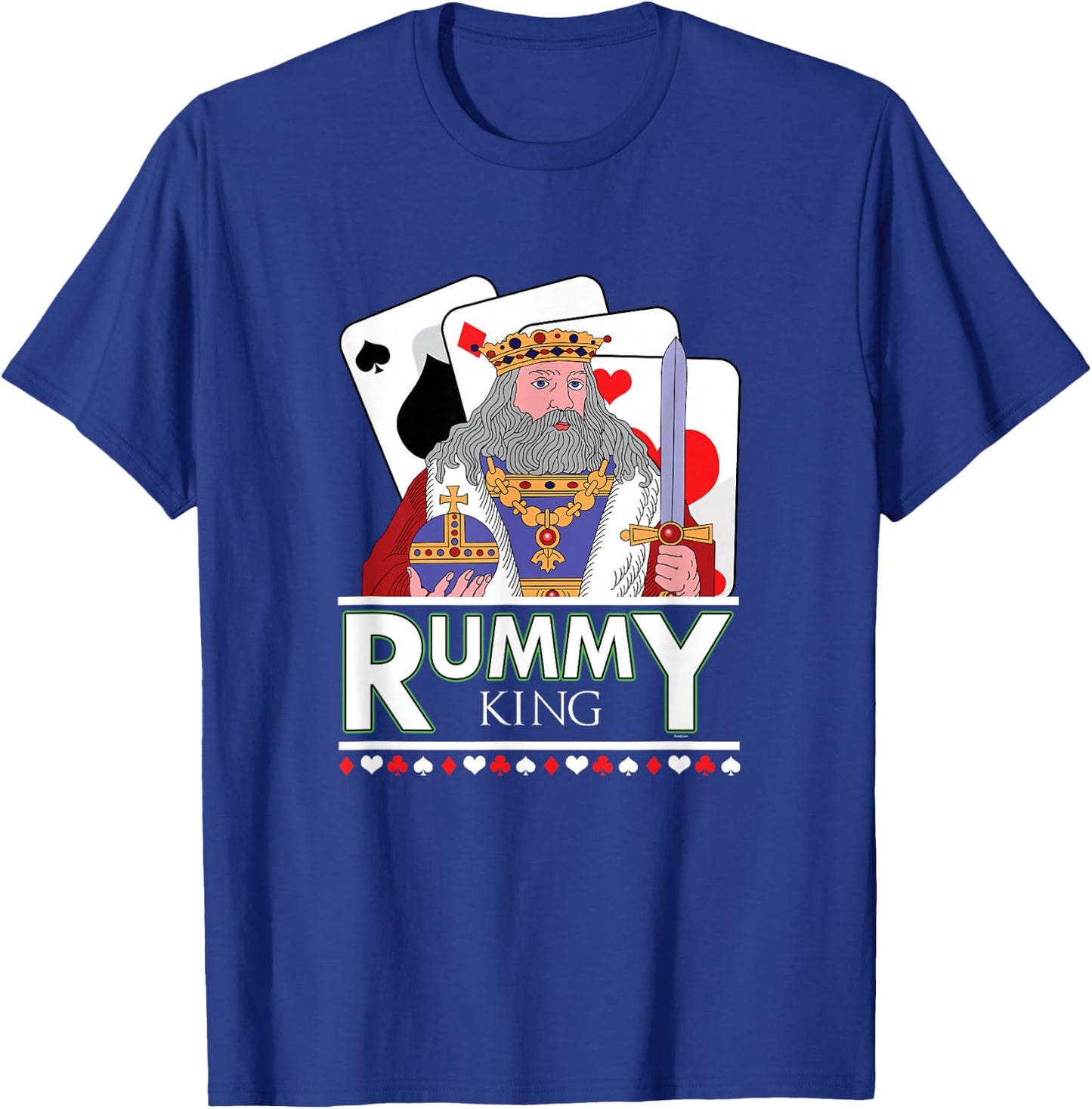 Gin Rummy King Card Game Playing Card Dice Poker Gift T-Shirt - T-Shirt | Royal