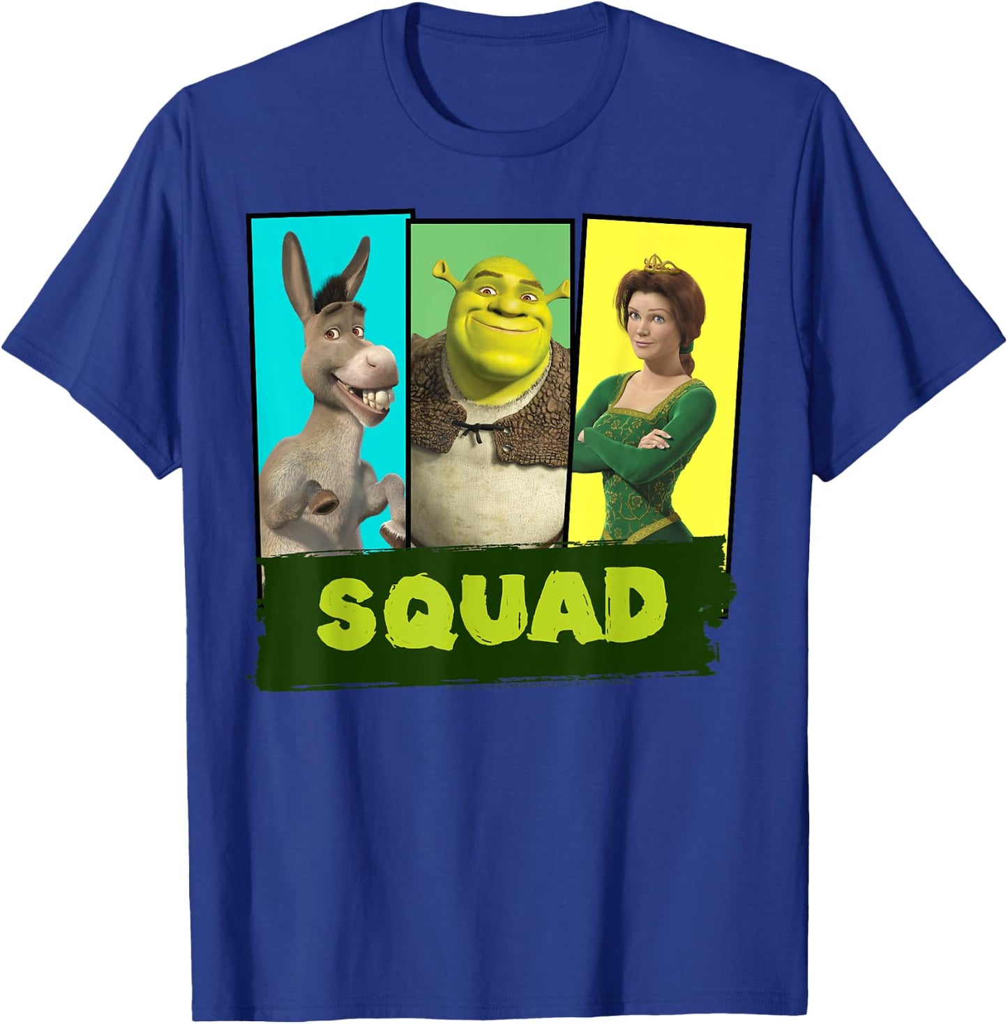 Shrek Squad Group Shot Panel Lineup Poster T-Shirt - T-Shirt | Royal