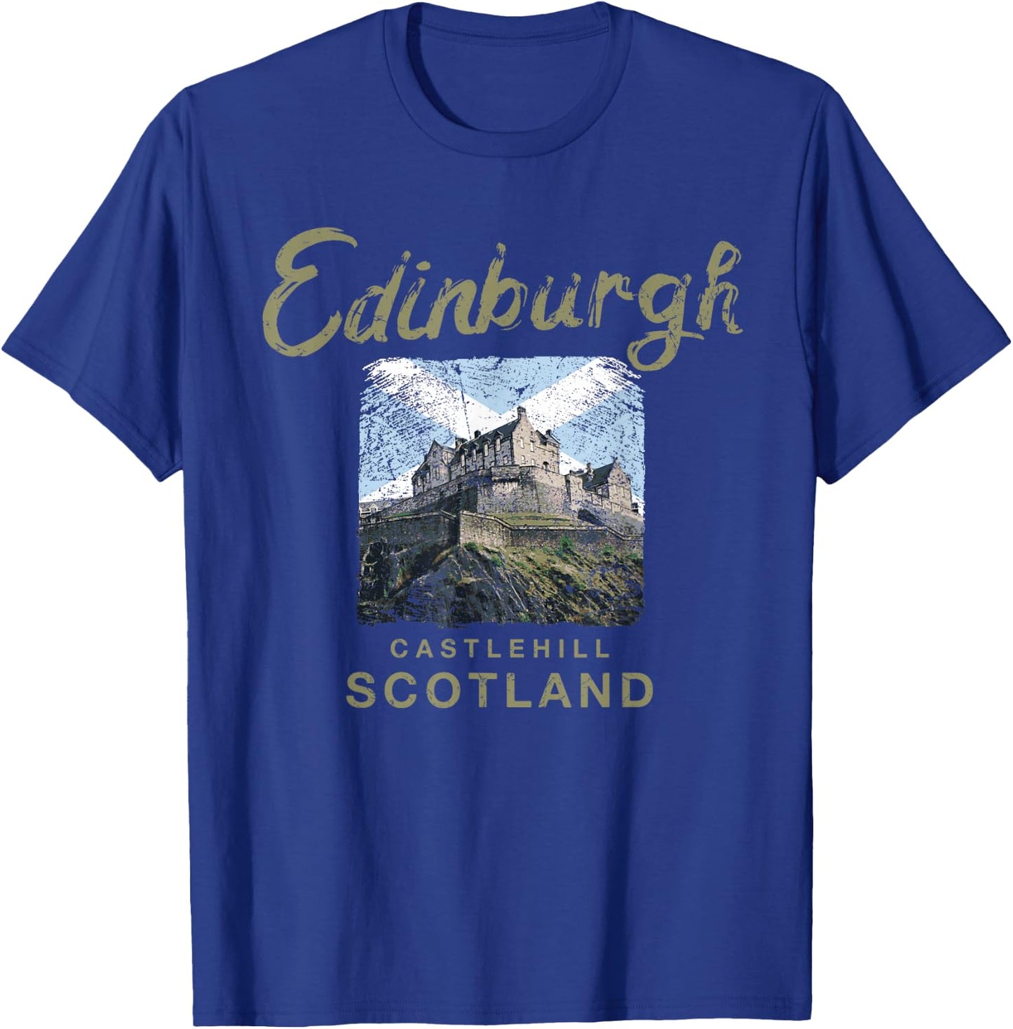 Edinburgh Castle Scotland Vintage Scottish T-Shirt - T-Shirt | Royal
