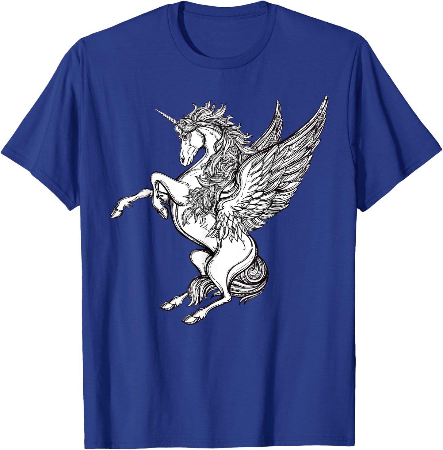 Victorian Unicorn - Magic Fairy Pegasus Engraving T-Shirt - T-Shirt | Royal