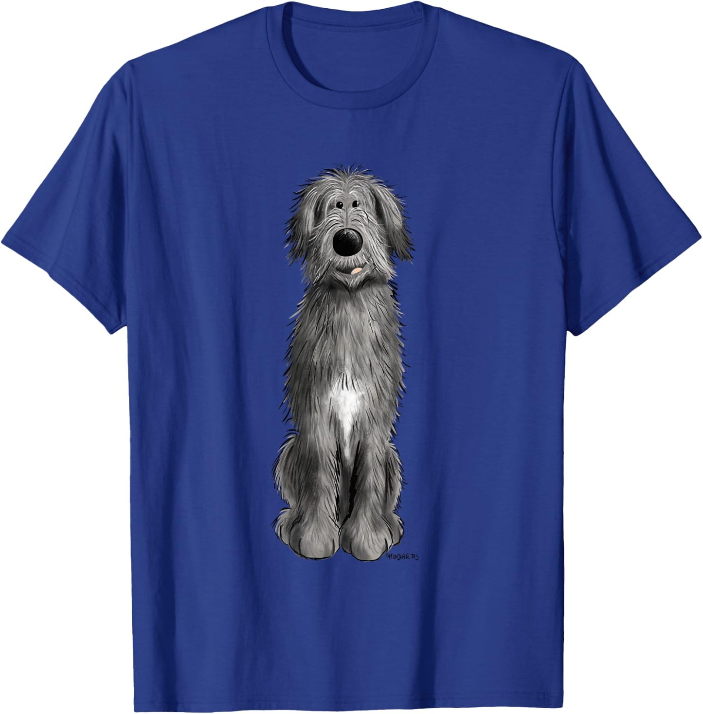 Happy Irish Wolfhound Cartoon Dog Breed T-Shirt - T-Shirt | Royal