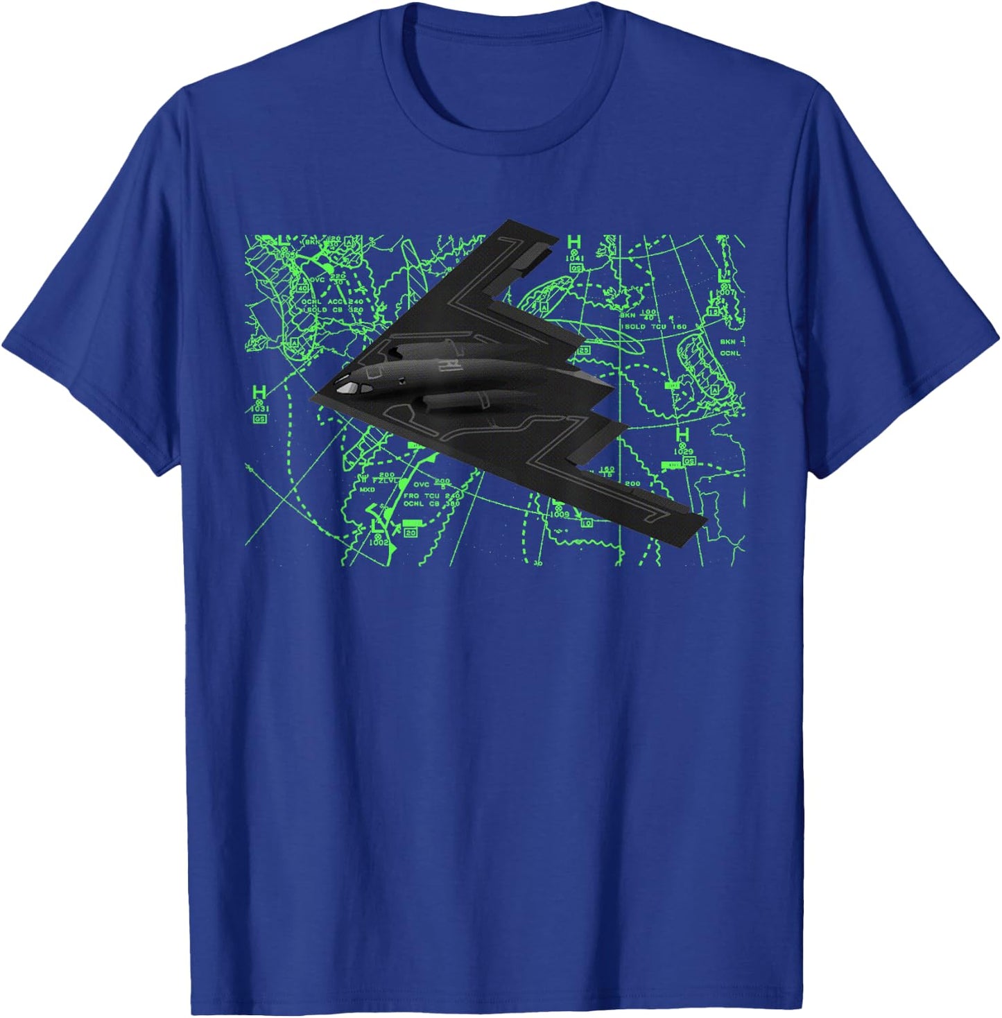 B-2 Stealth Spirit Bomber American Strategic Aircraft AV T-Shirt - T-Shirt | Royal