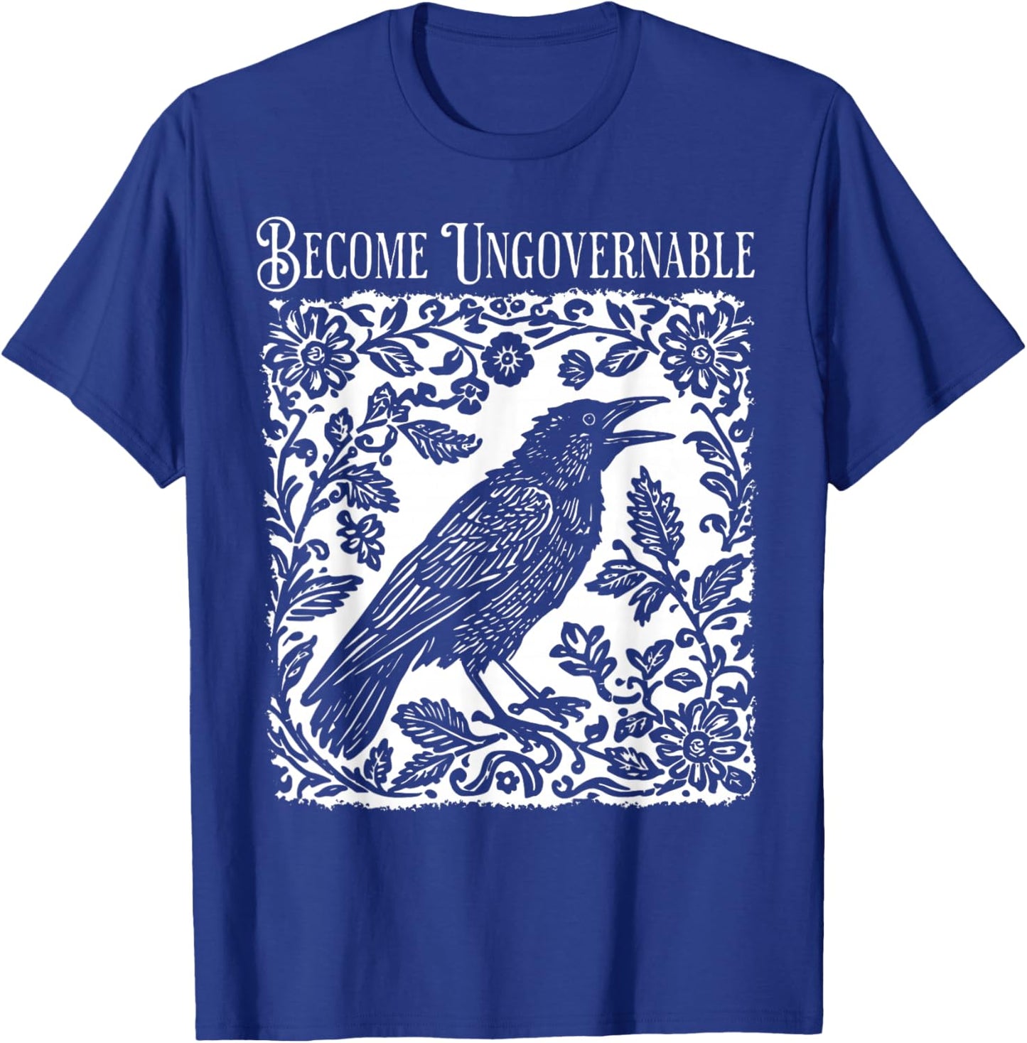Become Ungovernable Folklore Forest Crow Vintage T-Shirt - T-Shirt | Royal