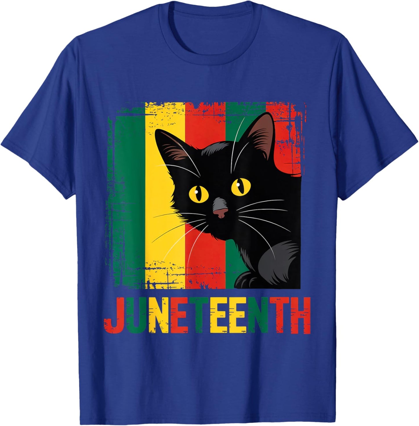 Juneteenth Cat Lovers Celebrating Black Freedom Day 1865 T-Shirt - T-Shirt | Royal