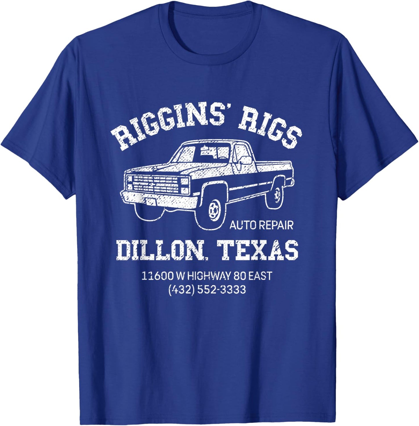 Dillon Texas Football Fan Auto Repair Riggins Rigs T-Shirt - T-Shirt | Royal