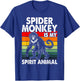 Spider Monkey Retro Vintage T-Shirt - T-Shirt | Royal