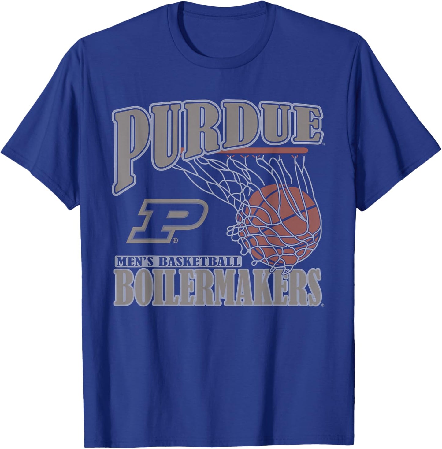Elite Authentics Purdue Boilermakers Basketball Vintage Lift Black T-Shirt - T-Shirt | Royal